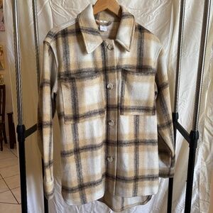 Abound Shacket Women - small - tan brown cream